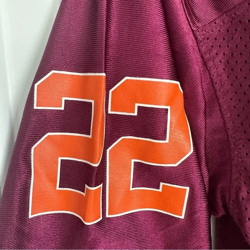 Adidas Burgundy and Orange Jersey Virginia Tech Hokies